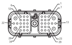 Fuller Harness Front View TECU - Vehicle Interface Connector